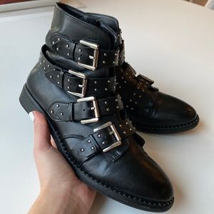 Steve Madden Studded Buckle Ankle Boots